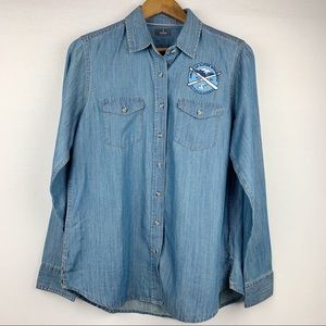 Vintage Denim Sloan Long Sleeve Denim Button Up Shirt Alpine 1990